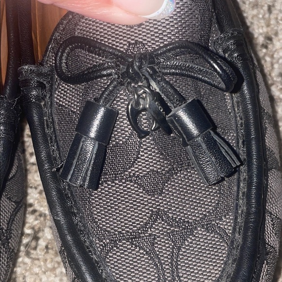 Coach Black and Gray Patterned Loafers - Picture 5 of 5
